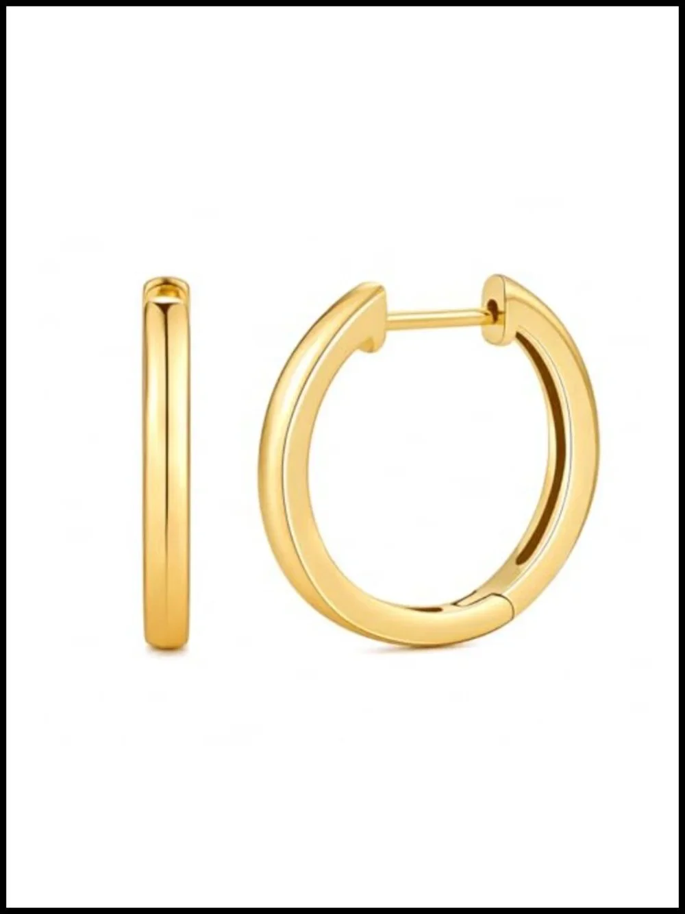 14k Gold Plated Huggie Hoop Earrings Hypoallergenic Lightweight Small for Women